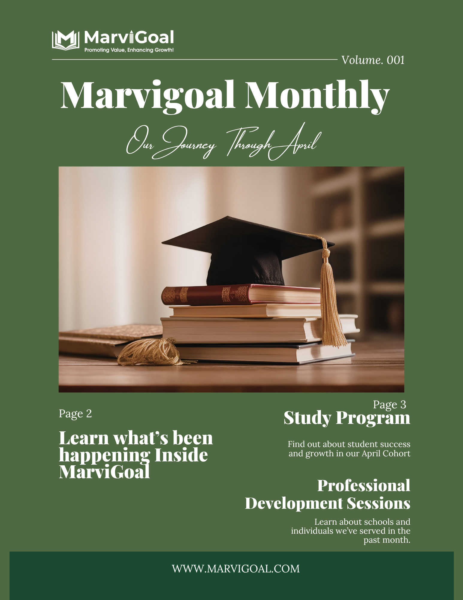MarviGoal Magazine Cover Page